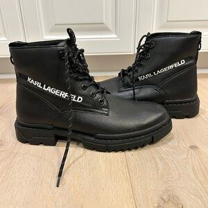 Karl Lagerfeld Paris Black Combat Boots Men’s size 12
